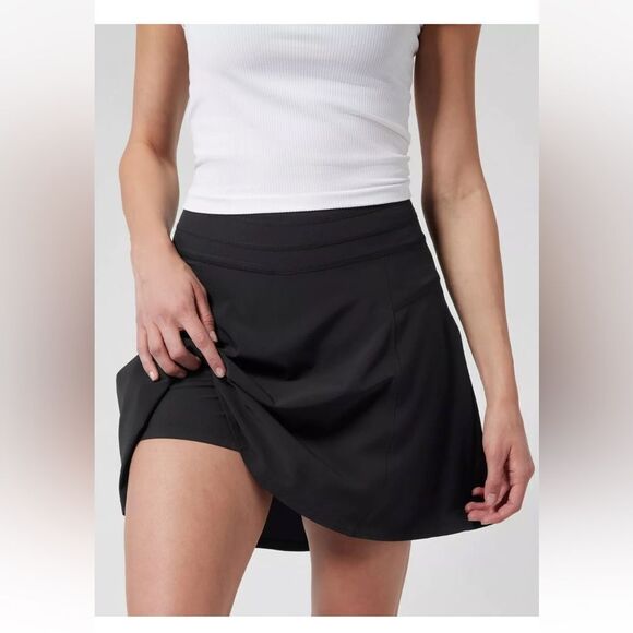 NWT New ATHLETA All Day Skort Skirt Short Combo Black 6 - Picture 2 of 9